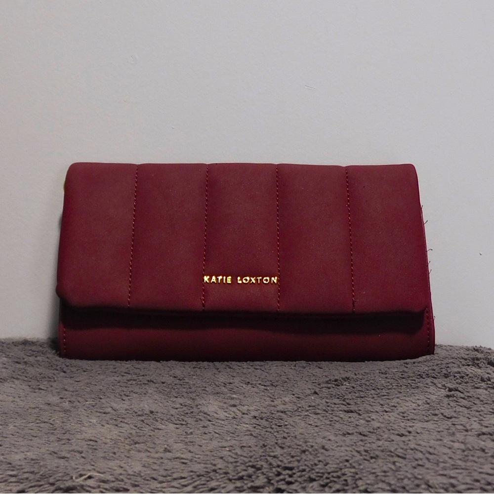 VINTAGE Katie Loxton burgundy clutch/crossbody
